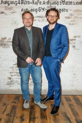 Nominiertenabend des Deutschen Filmpreises Lola 2023 Markus Frank und Frank Petzold beim Nominiertenabend des Deutschen Filmpreises Lola 2023 in der Fabrik 23 am 22.04.2023 in Berlin. Copyright: xEventpressxKochanx