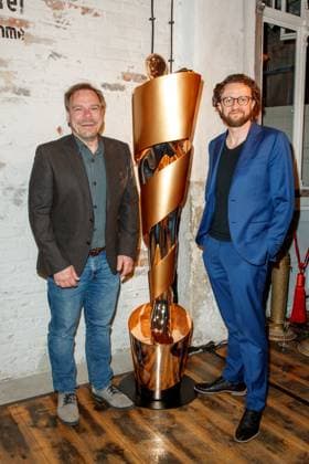 Nominiertenabend des Deutschen Filmpreises Lola 2023 Markus Frank und Frank Petzold beim Nominiertenabend des Deutschen Filmpreises Lola 2023 in der Fabrik 23 am 22.04.2023 in Berlin. Copyright: xEventpressxKochanx