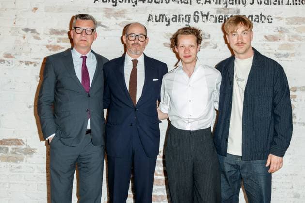 Nominiertenabend des Deutschen Filmpreises Lola 2023 Malte Grunert, Edward Berger, Felix Kammerer und Albrecht Schuch beim Nominiertenabend des Deutschen Filmpreises Lola 2023 in der Fabrik 23 am 22.04.2023 in Berlin. Copyright: xEventpressxKochanx