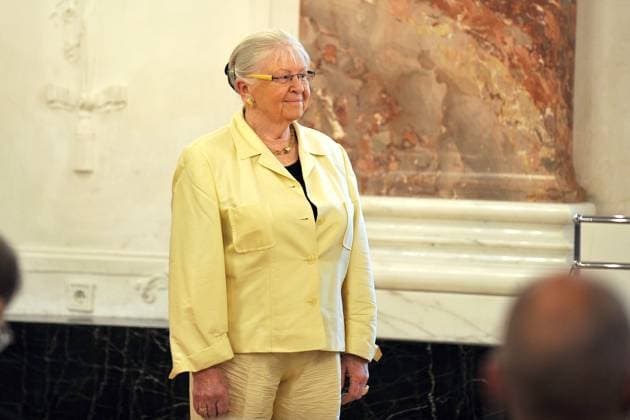 erleihung des Verdienstorden des Landes Baden-Württemberg. Gerda Tschira anläßlich der Verleihung des Verdienstorden des Landes Baden-Württemberg am 22.04.2023 im Schloss Mannheim. 20230422MWI64194