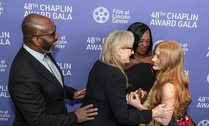 NY: 48th Chaplin Award Gala Honoring Viola Davis Julius Tennon, Meryl Streep, Viola Davis and Jessica Chastain attend the 48th Chaplin Award Gala honoring Viola Davis at Alice Tully Hall New York New York United States Copyright: LevxRadin