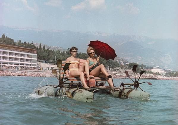 Catamaran Cruise 1371238 21.06.1965 Catamaran Cruise. Yuryi Abramochkin Sputnik Yalta Crimea Russia  Copyright: xYuryixAbramochkinx