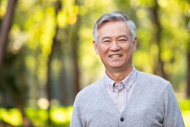 Portrait of cheerful senior Chinese man Beijing China Copyright: xLanexOateyx bji06560008