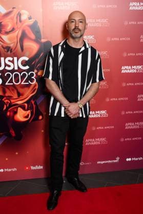 2023 APRA MUSIC AWARDS, M-Phazes arrives at the 2023 APRA Music Awards at the International Convention Centre, in Sydney, Thursday, April 27, 2023. ( NO ARCHIVING, EDITORIAL USE ONLY, NO USE IN BOOKS WITHOUT CONSENT SYDNEY NSW AUSTRALIA  Copyright: xJAMESxGOURLEYx 20230427001791446428