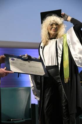 Milan, IULM University - Conferment of the honorary master s degree in management of artistic and cultural resources to Donatella Rettore  Copyright: xAlbertoxTerenghix xipa-agency.nex xComi Terenghix IPA_IPA37575221