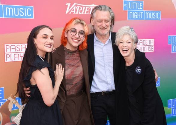 30 April 2023 - Pasadena, California - Alice Kremelberg, Mason Alexander Park, Bill Pullman and Frances Fisher. Pasadena Playhouse Presents Opening Night Performance Of A Little Night Music at Pasadena Playhouse. Pasadena USA - ZUMAa123 20230430_zaa_a123_011 Copyright: xBillyxBennightx