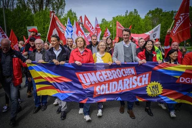 Bilder des Jahres 2023, News 05 Mai News Themen der Woche KW18 News Bilder des Tages Mai-Kundgebung der Gewerkschaften in Duisburg. *** NUR FÜR REDAKTIONELLE ZWECKE *** EDITORIAL USE ONLY ***<p>Mai-Kundgebung am 1. Mai 2023 im Landschaftspark Duisburg. Unter den Rednerinnen und Rednern auch der NRW Ministerpräsident Hendrik Wüst von der CDU. Deutschland NRW Duisburg Copyright: RalfxRottmann *** May rally of the unions in Duisburg FOR EDITORIAL PURPOSES ONLY EDITORIAL USE ONLY p May rally on 1 May 2023 in the Landscape Park Duisburg Among the speakers also the NRW Minister President Hendrik Wüst of the CDU Germany NRW Duisburg Copyright RalfxRottmann Copyright: RalfxRottmann doc7q0hs56o0lv1towcc2o ,EDITORIAL USE ONLY