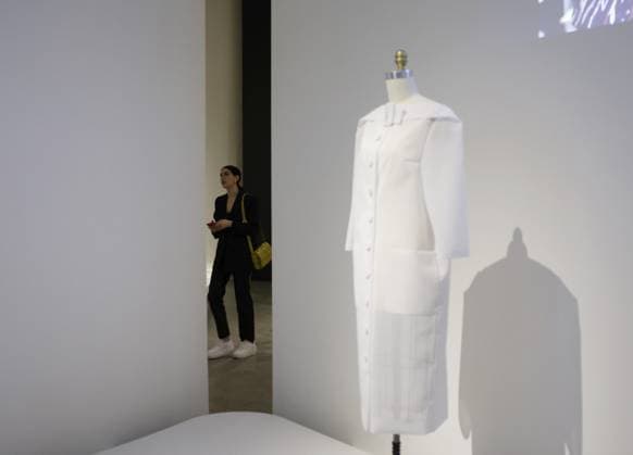 Fashion is on display at the Karl Lagerfeld: A Line of Beauty press preview on the morning before The Met Gala at The Metropolitan Museum of Art in New York City on Monday, May 1, 2023.  NYP202305019009 JOHNxANGELILLO