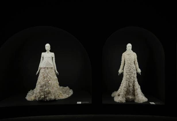 Fashion is on display at the Karl Lagerfeld: A Line of Beauty press preview on the morning before The Met Gala at The Metropolitan Museum of Art in New York City on Monday, May 1, 2023.  NYP202305019018 JOHNxANGELILLO