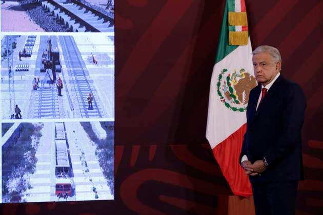 President of Mexico in press conference with reporters May 1, 2023, Mexico City, Mexico: The President of Mexico, Andres Manuel Lopez Obrador at the press conference before reporters at the National Palace in Mexico City. on May 1, 2023 in Mexico City, Mexico (Photo by Luis Barron Eyepix Group). Copyright: xLuisxBarronx xEyepixxGroupx LB_20230501_AMLO7
