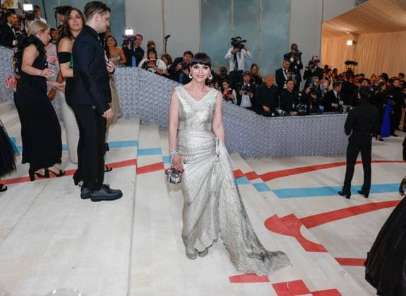 Christina Ricci arrives on the red carpet for The Met Gala at The Metropolitan Museum of Art celebrating the opening of Karl Lagerfeld: A Line of Beauty in New York City on Monday, May 1, 2023.  NYP202305012950 JOHNxANGELILLO