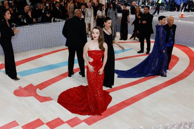 Kaitlyn Dever arrives on the red carpet for The Met Gala at The Metropolitan Museum of Art celebrating the opening of Karl Lagerfeld: A Line of Beauty in New York City on Monday, May 1, 2023.  NYP20230501230 JOHNxANGELILLO