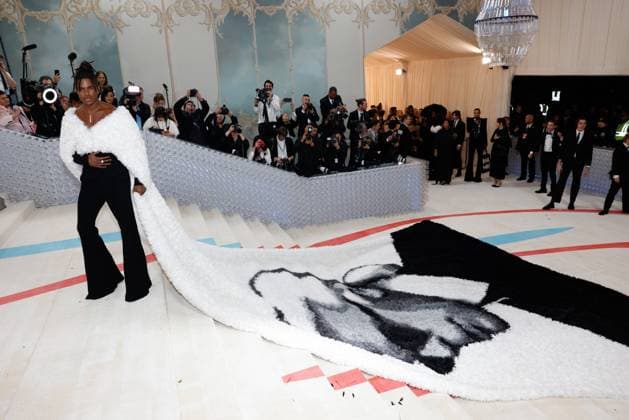 Jeremy Pope arrives on the red carpet for The Met Gala at The Metropolitan Museum of Art celebrating the opening of Karl Lagerfeld: A Line of Beauty in New York City on Monday, May 1, 2023.  NYP202305012895 JOHNxANGELILLO
