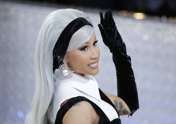 Cardi B arrives on the red carpet for The Met Gala at The Metropolitan Museum of Art celebrating the opening of Karl Lagerfeld: A Line of Beauty in New York City on Monday, May 1, 2023.  NYP20230501102A JOHNxANGELILLO