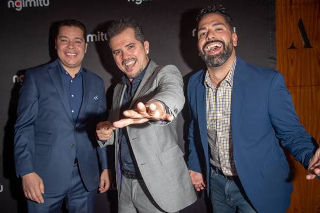 Entertainment Themen der Woche KW18 Entertainment Bilder des Tages May 2, 2023, New York, United States: Joe Bernard, John Lequizamo and Ben DeJesus attend the NGLmitu Streaming Platform Launch Event at Ascent Lounge in New York City. New York United States - ZUMAs197 20230502_zaa_s197_427 Copyright: xRonxAdarx
