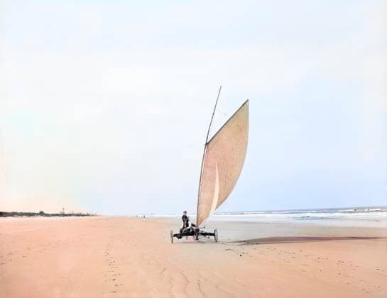 Beach Sailing, Ormond Beach, Florida, USA, Detroit Publishing Company, 1903  Copyright: xCircaxImagesx ghi-circa11646