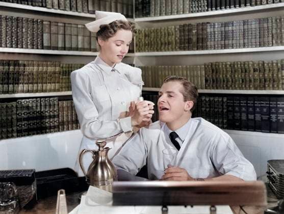 Jane Wyatt, Dana Andrews, on-set of the Film, No Minor Vices , MGM, 1948  Copyright: xABxArchivesx jtv016853
