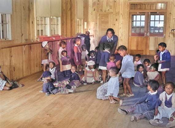 June 3, 2019, Belle Glade, Florida, USA: Agricultural Worker s Children at Day Care waiting for their Mothers to Pick them up at Night, Okeechobee Migratory Labor Camp, Belle Glade, Florida, Marion Post Wolcott, U.S. Farm Security Administration, February 1941 Belle Glade USA - ZUMAg145 20190603_zap_g145_002 Copyright: xJTxVintagex