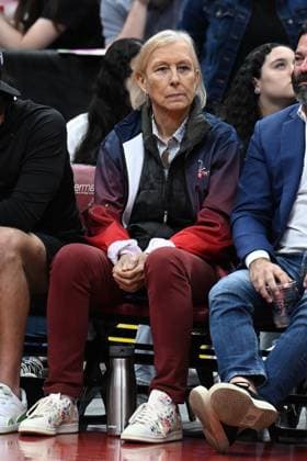 Wooshi World Celebrity Basketball Classic at The FLA Live Arena on May 3, 2023 in Sunrise, Florida. Featuring: Martina Navratilova Where: Sunrise, Florida, United States When: 03 May 2023 Credit: Robert Bell INSTARimages Copyright: xLarryxMaranox 52679965 EDITORIAL USE ONLY. NOT FOR USE BY NEWSPAPERS BASED IN THE UK.