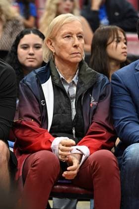 Wooshi World Celebrity Basketball Classic at The FLA Live Arena on May 3, 2023 in Sunrise, Florida. Featuring: Martina Navratilova Where: Sunrise, Florida, United States When: 03 May 2023 Credit: Robert Bell INSTARimages Copyright: xLarryxMaranox 52679966 EDITORIAL USE ONLY. NOT FOR USE BY NEWSPAPERS BASED IN THE UK.