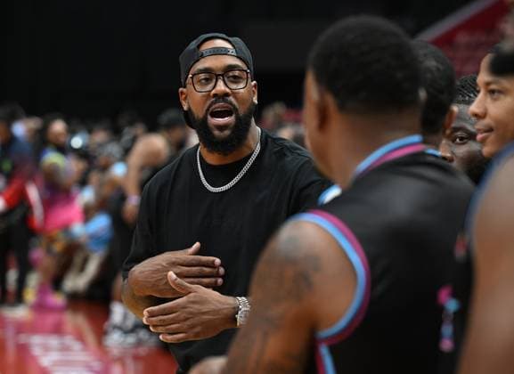 Wooshi World Celebrity Basketball Classic at The FLA Live Arena on May 3, 2023 in Sunrise, Florida. Featuring: Marcus Jordan Where: Sunrise, Florida, United States When: 03 May 2023 Credit: Robert Bell INSTARimages Copyright: xLarryxMaranox 52679977 EDITORIAL USE ONLY. NOT FOR USE BY NEWSPAPERS BASED IN THE UK.