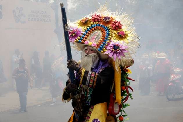 The Representation of the Battle of Puebla of 1862 declared Intangible Cultural Heritage of Mexico City May 5, 2023, Mexico City, The representation of the Battle of Puebla of 1862 in the Penon de los Banos neighborhood is declared by the Government of Mexico City as Intangible Cultural Heritage of Mexico City on its 93rd anniversary; held annually at the Venustiano Carranza City Hall in Mexico City. on May 5, 2023 in Mexico City, Mexico (Photo by Luis Barron Eyepix Group). Copyright: xLuisxBarronx xEyepixxGroupx LB_20230505_PUEBLA39
