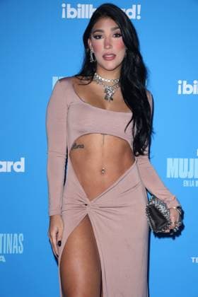 Dani Barranco arrives on the red carpet at the Inaugural Latin Women in Music award show at the Watsco Center, University of Miami in Miami Florida on Saturday, May 6, 2023. The Billboard Telemundo red carpet and show will air Sunday, May 7, 2023 at 9 PM 8 CT on Telemundo and Universo.  MIA20230506110 GARYxIxROTHSTEIN