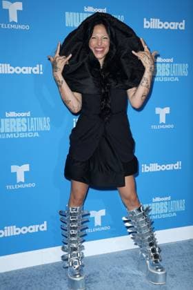 Carmen DeLeon arrives on the red carpet at the Inaugural Latin Women in Music award show at the Watsco Center, University of Miami in Miami Florida on Saturday, May 6, 2023. The Billboard Telemundo red carpet and show will air Sunday, May 7, 2023 at 9 PM 8 CT on Telemundo and Universo.  MIA20230506126 GARYxIxROTHSTEIN