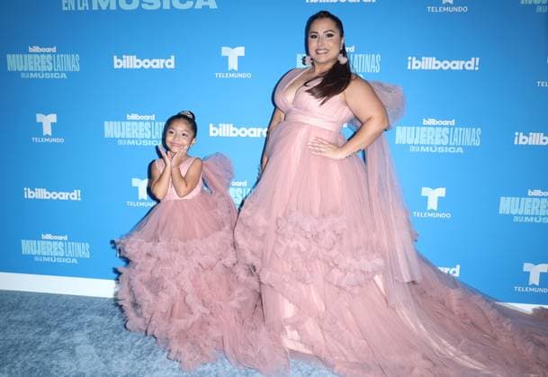 BB y Maw arrive on the red carpet at the Inaugural Latin Women in Music award show at the Watsco Center, University of Miami in Miami Florida on Saturday, May 6, 2023. The Billboard Telemundo red carpet and show will air Sunday, May 7, 2023 at 9 PM 8 CT on Telemundo and Universo.  MIA20230506189 GARYxIxROTHSTEIN