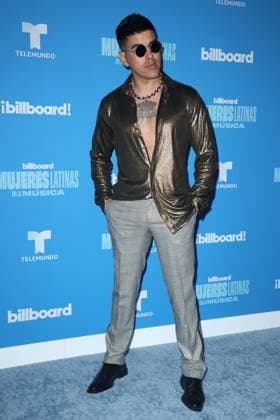 Peter Nieto arrives on the red carpet at the Inaugural Latin Women in Music award show at the Watsco Center, University of Miami in Miami Florida on Saturday, May 6, 2023. The Billboard Telemundo red carpet and show will air Sunday, May 7, 2023 at 9 PM 8 CT on Telemundo and Universo.  MIA20230506227 GARYxIxROTHSTEIN