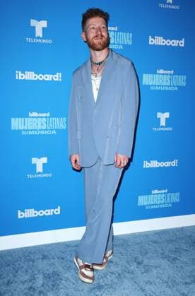 JP Saxe arrives on the red carpet at the Inaugural Latin Women in Music award show at the Watsco Center, University of Miami in Miami Florida on Saturday, May 6, 2023. The Billboard Telemundo red carpet and show will air Sunday, May 7, 2023 at 9 PM 8 CT on Telemundo and Universo.  MIA20230506238 GARYxIxROTHSTEIN