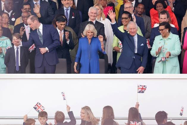 News Bilder des Tages . 07 05 2023. Windsor, United Kingdom. King Charles III, Queen Camilla, Kate Middleton, the Princess of Wales, Princess Charlotte ,Prince George and Prince William, the Prince of Wales at the Coronation Concert held in the grounds of Windsor Castle, United Kingdom.  xPoolx xi-Imagesx IIM-24359-0033