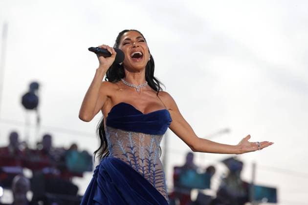 . 07 05 2023. Windsor, United Kingdom. Nicole Scherzinger performing at the Coronation Concert held in the grounds of Windsor Castle, United Kingdom.  xPoolx xi-Imagesx IIM-24359-0047