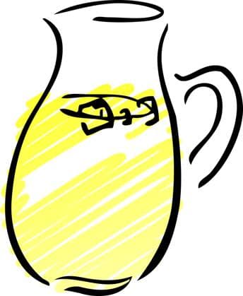 A pitcher of lemonade. Retro hand-drawn lineart illustration Copyright: xKhengxGuanxTohx xDesignxPicsx , 30861757 Copyright: KhengxGuanxTohx xDesignxPics 30861757