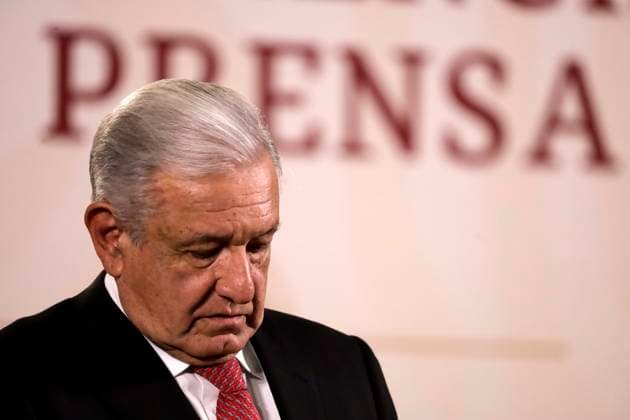 May 8, 2023, Mexico City, Mexico: Mexican President Andres Manuel Lopez Obrador at the press conference at the National Palace in Mexico City, Mexico. on May 8, 2023 in Mexico City, Mexico Mexico City Mexico - ZUMAe321 20230508_zia_e321_029 Copyright: xLuisxBarronx