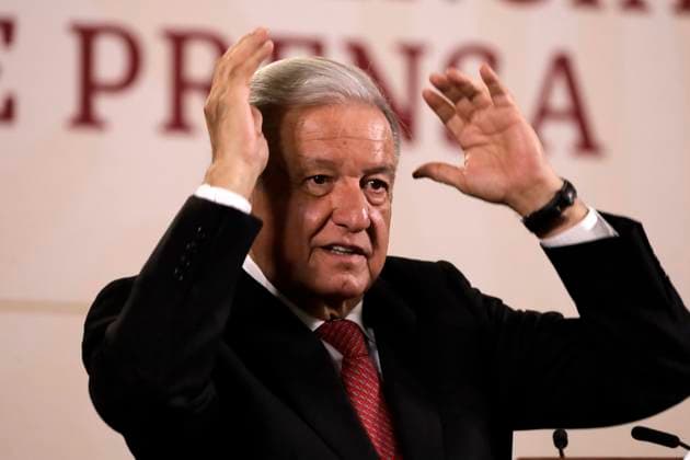 May 8, 2023, Mexico City, Mexico: Mexican President Andres Manuel Lopez Obrador at the press conference at the National Palace in Mexico City, Mexico. on May 8, 2023 in Mexico City, Mexico Mexico City Mexico - ZUMAe321 20230508_zia_e321_031 Copyright: xLuisxBarronx