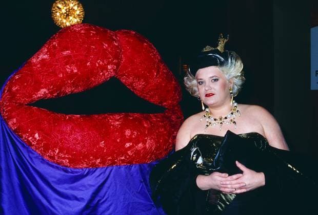 Deutsche Fernsehmoderatorin Hella von Sinnen, Deutschland um 1991. Copyright: HartwigxValdmanis Nur redaktionelle Nutzung. Editorial usage only. VAL_720001225
