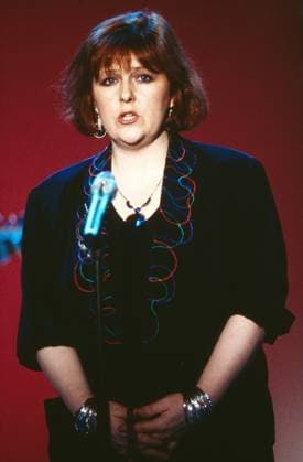 Maggie Reilly, schottische Sängerin, bei einem Auftritt, Deutschland um 1989. Copyright: HartwigxValdmanis Nur redaktionelle Nutzung. Editorial usage only. VAL_720001291