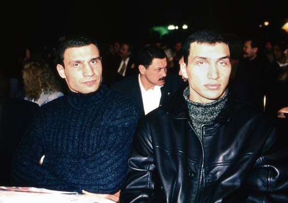 Wladimir und Vitali Klitschko, beide ukrainische Boxweltmeister, Deutschland um 2000. Copyright: HartwigxValdmanis Nur redaktionelle Nutzung. Editorial usage only. VAL_720001414