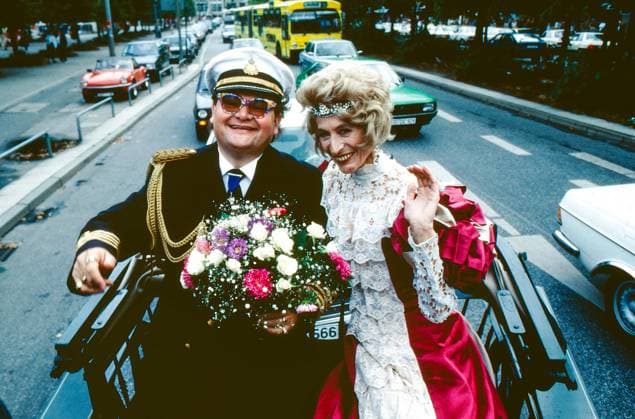 Olli Maier mit Partnerin Helga Feddersen in Hamburg, Deutschland, circa 1990. Copyright: HartwigxValdmanis Nur redaktionelle Nutzung. Editorial usage only. VAL_720100153