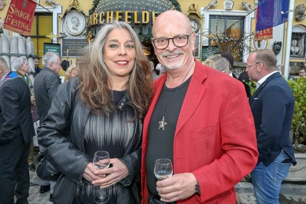 RECORD DATE NOT STATED 09.05.2023, Marchfelderhof Deutsch-Wagram, Verleihung des GOLDENEN SPARGELS, an den 4-Hauben-Koch HUBERT WALLNER im Bild: Gary Lux, Sissy Gotsbacher, Verleihung des GOLDENEN SPARGELS