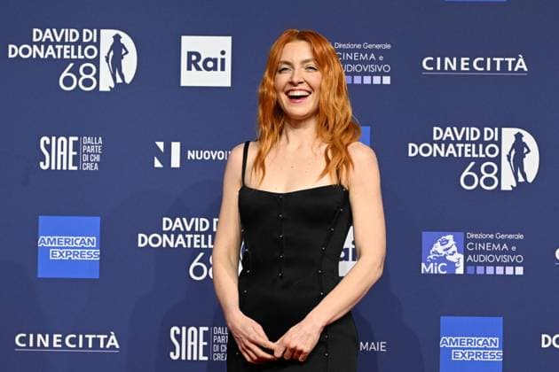 May 10, 2023, Roma, Italia: Italian singer Noemi during the photocall on the occasion of the 2023 David di Donatello award ceremony at the Rai Italian Television studios in in Rome, Italy, 10 May 2023. ANSA CLAUDIO PERI Roma Italia - ZUMAa110 20230510_zaf_a110_093 Copyright: xClaudioxPerix