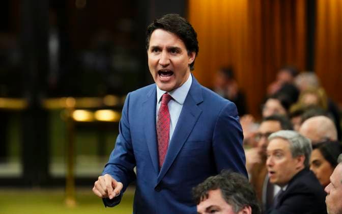 May 10, 2023, Ottawa, ON, CAN: Prime Minister Justin Trudeau rises during question period in the House of Commons on Parliament Hill in Ottawa on Wednesday, May 10, 2023. Ottawa CAN  - ZUMAc35_ 20230510_zaf_c35_080 Copyright: xSeanxKilpatrickx