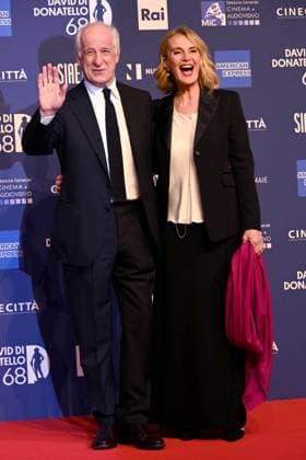 Foto IPP Gioia Botteghi Roma 10 05 2023 premi David di Donatello 2023 - red carpet nella foto Tony Servillo e la moglie Manuela Lamanna Italy Photo Press - World Copyright