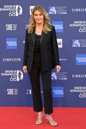 May 10, 2023, Rome, Italy: Lucia Macsino attends the red carpet of Premi Davide di Donatello 2023 at CinecittÃ Lumina Studios. Rome Italy - ZUMAs197 20230510_zaa_s197_342 Copyright: xMarioxCartellix
