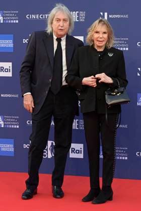 May 10, 2023, Rome, Italy: Enrico Vanzina (L) and Federica Burger (R) attend the red carpet of Premi Davide di Donatello 2023 at CinecittÃ Lumina Studios. Rome Italy - ZUMAs197 20230510_zaa_s197_383 Copyright: xMarioxCartellix