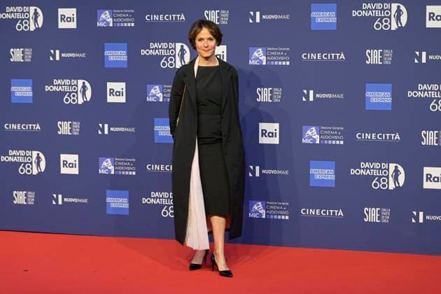 May 10, 2023, Rome, Italy: Sophie Chiarello attends the red carpet of Premi Davide di Donatello 2023 at CinecittÃ Lumina Studios. Rome Italy - ZUMAs197 20230510_zaa_s197_462 Copyright: xMarioxCartellix