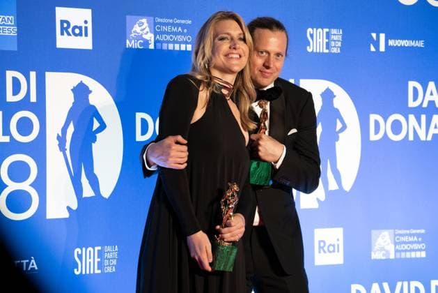 68th David Di Donatello - Winners Photocall Charlotte Vandermeersch and Felix van Groeningen attend the 68th David Di Donatello winners photocall on May 10, 2023 in Rome, Italy.  Copyright: xLucaxCarlinox originalFilename: carlino-notitle230511_npeKr.jpg