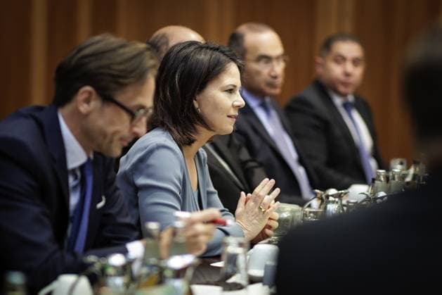 Lage im Nahostkonflikt: Annalena Baerbock, Bundesaussenministerin, (hier im Bild) laedt zu Kleeblatt-Treffen nach Berlin ein. Berlin, 11.05.2023. Berlin Deutschland