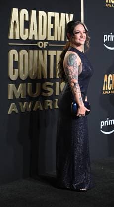 Ashley McBryde arrives on the red carpet for the 2023 Academy of Country Music Awards at The Star in Frisco, TX on Thursday, May 11, 2023.  FRS2023051128 IANxHALPERIN